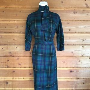Vintage Tartan Plaid Dress Size Small